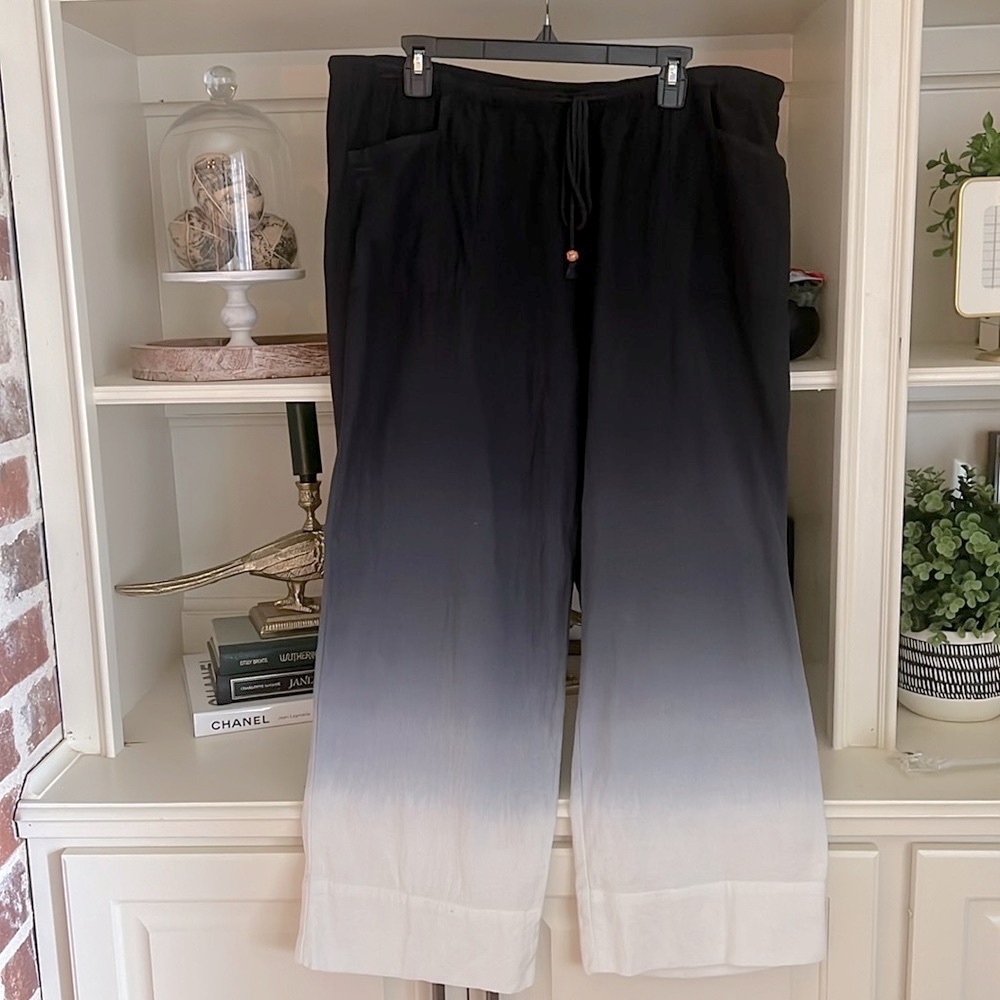 Soft Surroundings wide leg ombré pants